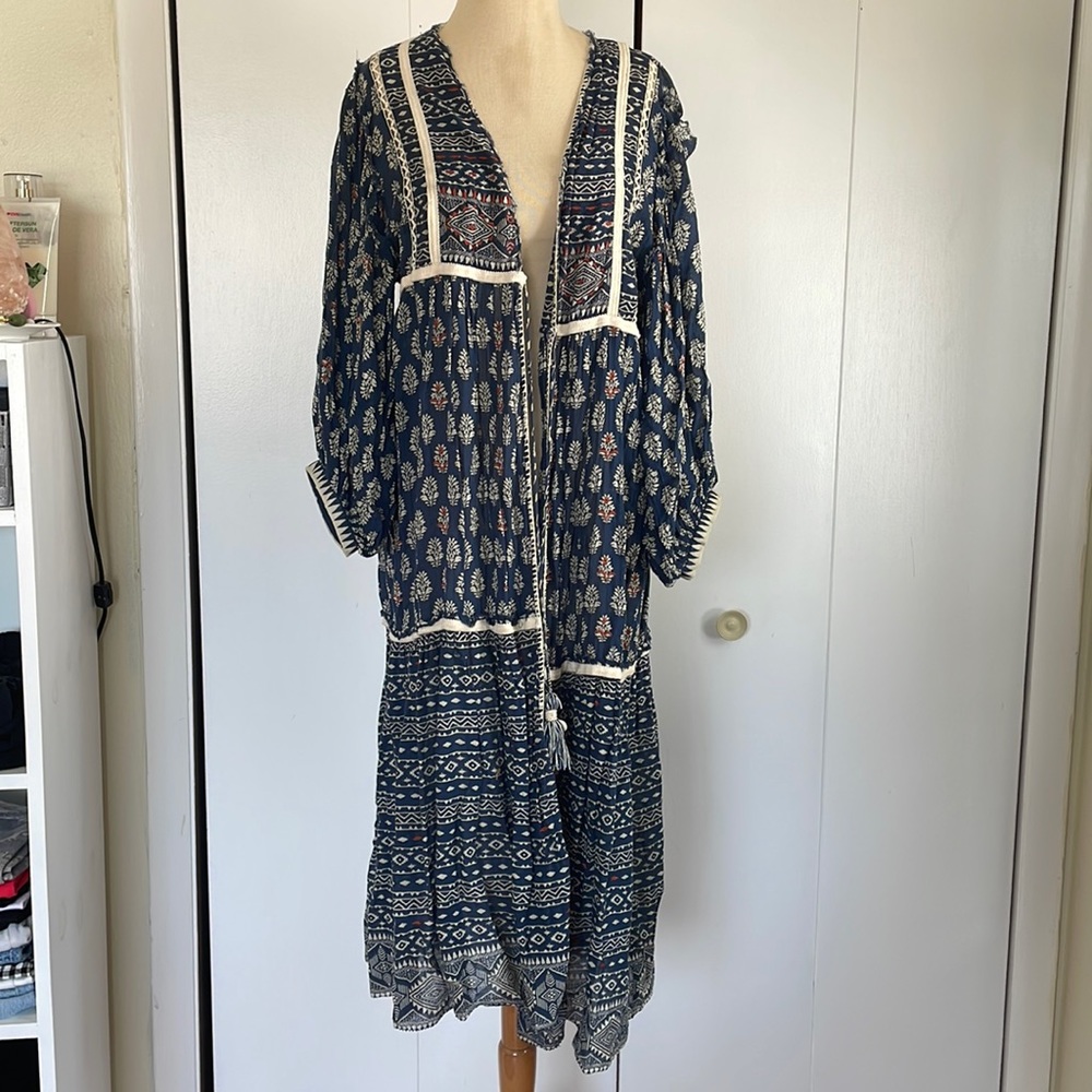 Zara Embroidered Printed Kimono - Picture 3 of 9